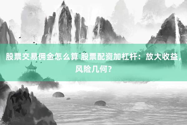 股票交易佣金怎么算 股票配资加杠杆：放大收益，风险几何？