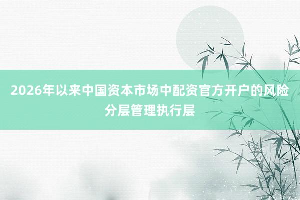 2026年以来中国资本市场中配资官方开户的风险分层管理执行层