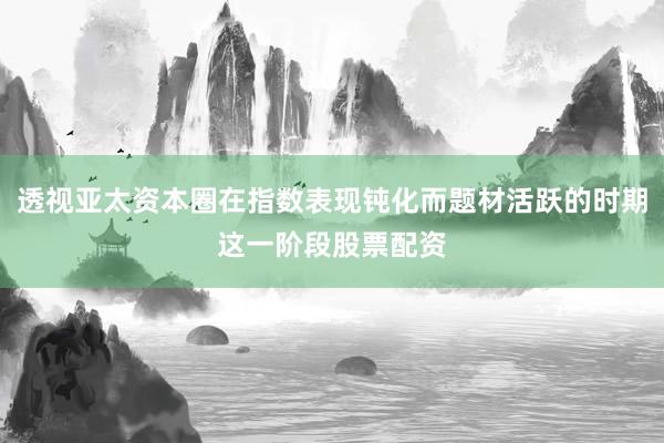 透视亚太资本圈在指数表现钝化而题材活跃的时期这一阶段股票配资