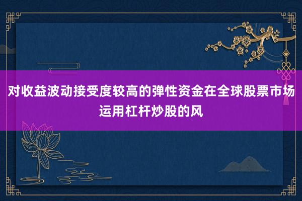 对收益波动接受度较高的弹性资金在全球股票市场运用杠杆炒股的风